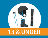 13 & Under Ski Rental Package