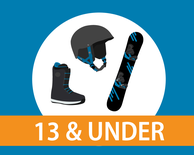 13 & Under Snowboard Rental Package